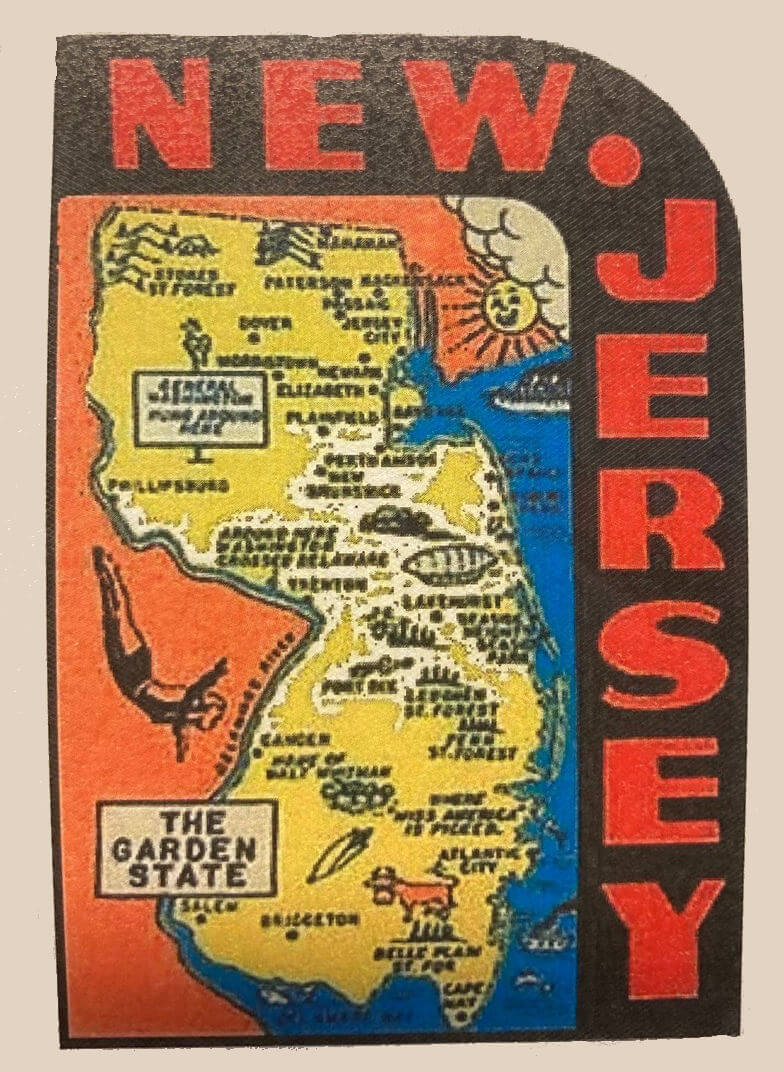 (image for) New Jersey Vintage Vacation Sticker